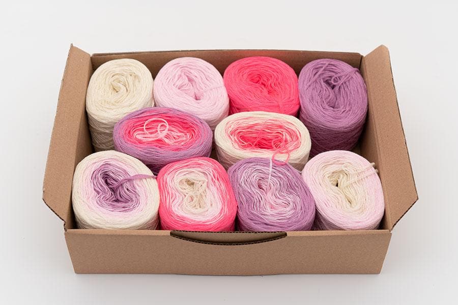 Bobbel Kombi Box rosa - Bobbel Wolle und Farbverlaufsgarn von Chiemseegarn