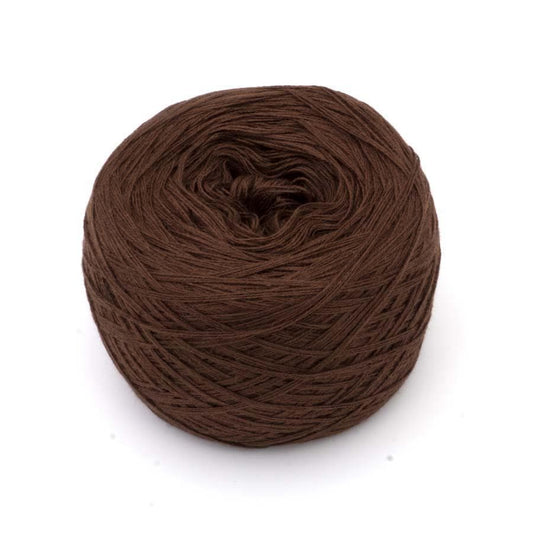 Einfarbiges gefachtes Garn "Braun" - Bobbel Wolle und Farbverlaufsgarn von Chiemseegarn