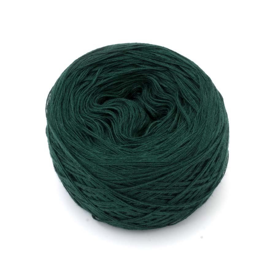 Einfarbiges gefachtes Garn "Tannengrün" - Bobbel Wolle und Farbverlaufsgarn von Chiemseegarn