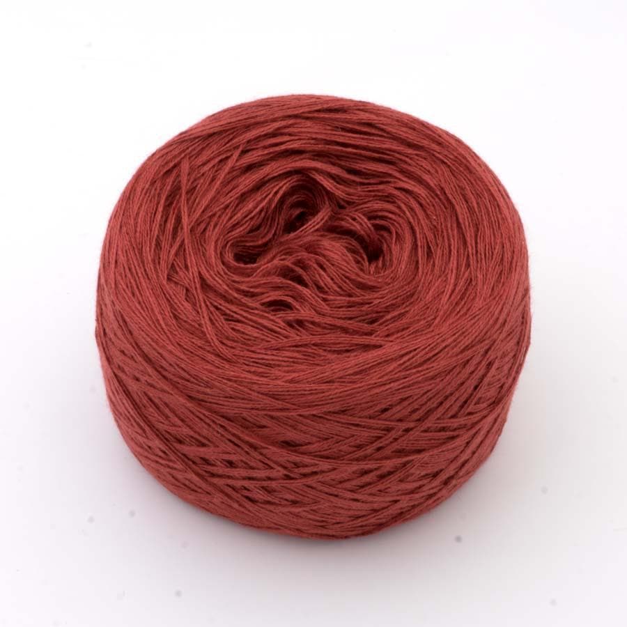 Einfarbiges gefachtes Garn "Ziegel" - Bobbel Wolle und Farbverlaufsgarn von Chiemseegarn