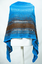 Häkelponcho "Roma" - Bobbel Wolle und Farbverlaufsgarn von Chiemseegarn