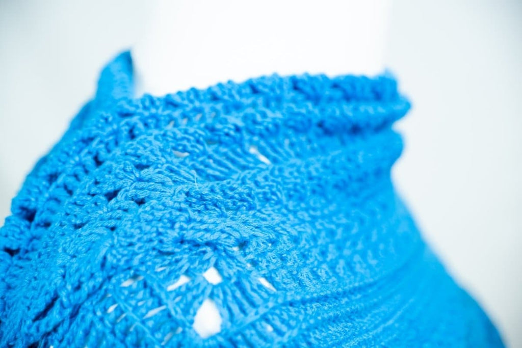 Häkelponcho "Roma" - Bobbel Wolle und Farbverlaufsgarn von Chiemseegarn