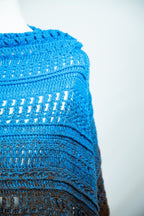 Häkelponcho "Roma" - Bobbel Wolle und Farbverlaufsgarn von Chiemseegarn