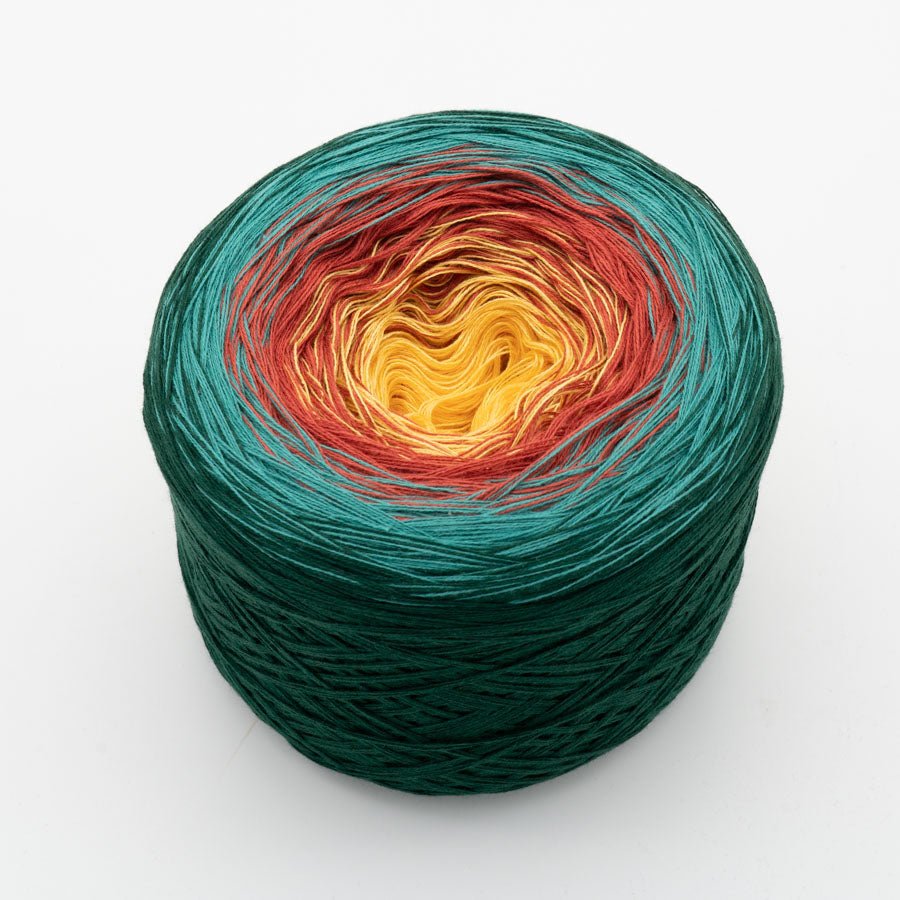 Herbstwanderung - Bobbel Wolle und Farbverlaufsgarn von Chiemseegarn