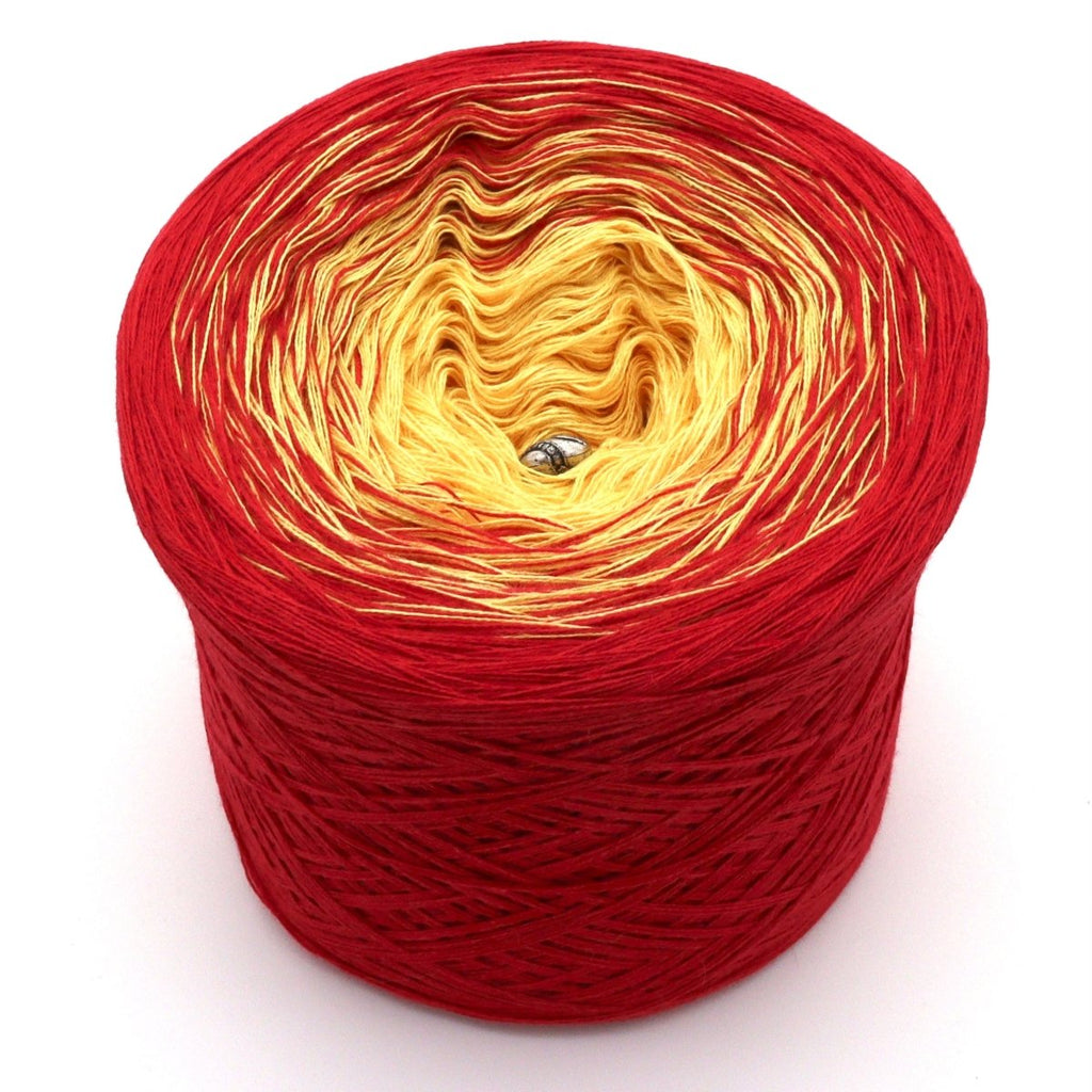Japanische Sonne – Farbverlaufsgarn von Chiemseegarn