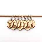 Maschenmarkierer aus Holz - Bobbel Wolle und Farbverlaufsgarn von Chiemseegarn