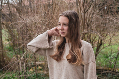 Pullover "Carolin" Gr. 36/38 - Bobbel Wolle und Farbverlaufsgarn von Chiemseegarn