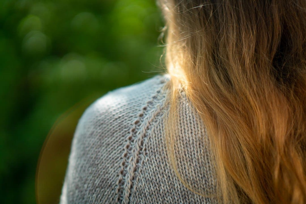 Raglanpullover "Eiskönigin" - Bobbel Wolle und Farbverlaufsgarn von Chiemseegarn