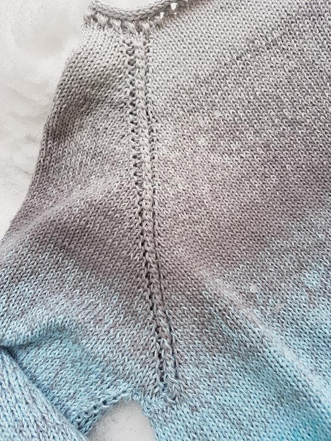 Raglanpullover "Eiskönigin" - Bobbel Wolle und Farbverlaufsgarn von Chiemseegarn