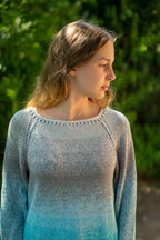 Raglanpullover "Eiskönigin" - Bobbel Wolle und Farbverlaufsgarn von Chiemseegarn