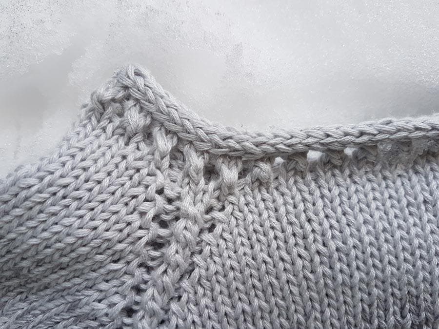 Raglanpullover "Eiskönigin" - Bobbel Wolle und Farbverlaufsgarn von Chiemseegarn