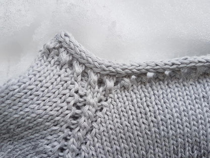 Raglanpullover "Eiskönigin" - Bobbel Wolle und Farbverlaufsgarn von Chiemseegarn