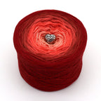 Sinfonie in rot – Farbverlaufsgarn von Chiemseegarn
