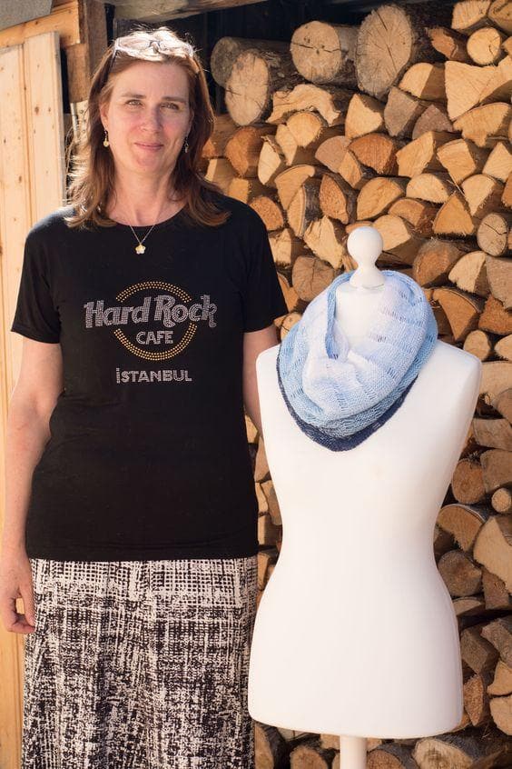 Sommerloop "Chiemseetraum" - Bobbel Wolle und Farbverlaufsgarn von Chiemseegarn