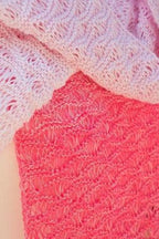 Sommerschal "Alpenrose" - Bobbel Wolle und Farbverlaufsgarn von Chiemseegarn