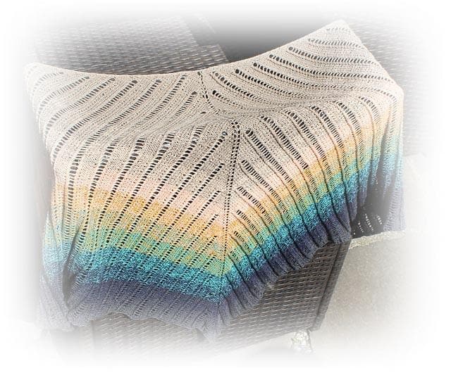 Stricktuch "Aruba" - Bobbel Wolle und Farbverlaufsgarn von Chiemseegarn