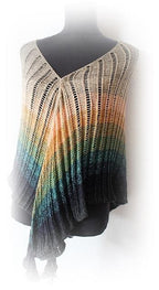 Stricktuch "Aruba" - Bobbel Wolle und Farbverlaufsgarn von Chiemseegarn