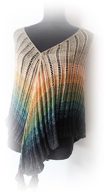 Stricktuch "Aruba" - Bobbel Wolle und Farbverlaufsgarn von Chiemseegarn