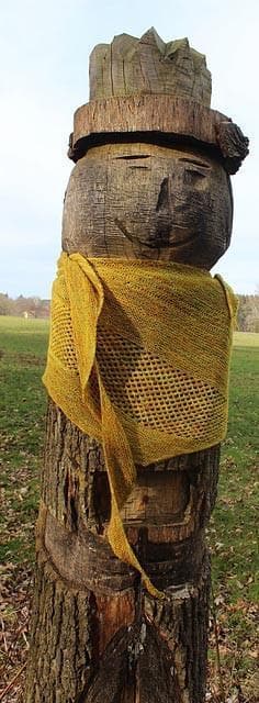 Stricktuch "Bernstein" - Bobbel Wolle und Farbverlaufsgarn von Chiemseegarn