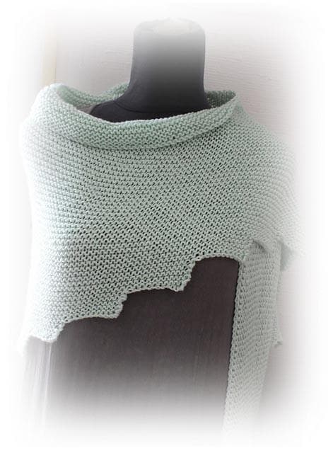 Stricktuch "Clouds" - Bobbel Wolle und Farbverlaufsgarn von Chiemseegarn