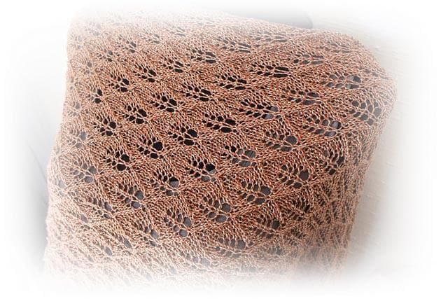 Stricktuch "Flammenstola" - Bobbel Wolle und Farbverlaufsgarn von Chiemseegarn