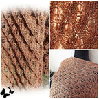 Stricktuch "Flammenstola" - Bobbel Wolle und Farbverlaufsgarn von Chiemseegarn