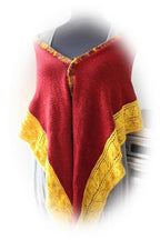 Stricktuch "Herbstlaub" - Bobbel Wolle und Farbverlaufsgarn von Chiemseegarn