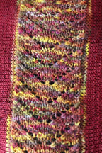 Stricktuch "Herbstlaub" - Bobbel Wolle und Farbverlaufsgarn von Chiemseegarn