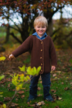 Trachtenjäckchen "Ludwig", Gr. 98/104 - Bobbel Wolle und Farbverlaufsgarn von Chiemseegarn