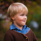 Trachtenjäckchen "Ludwig", Gr. 98/104 - Bobbel Wolle und Farbverlaufsgarn von Chiemseegarn