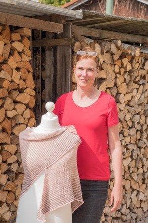 Tuch "Landleben" - Bobbel Wolle und Farbverlaufsgarn von Chiemseegarn